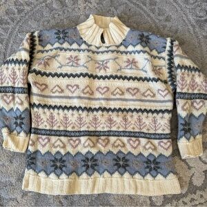 Vintage Chunky Knit ‘Outback Red’ Wool Sweater